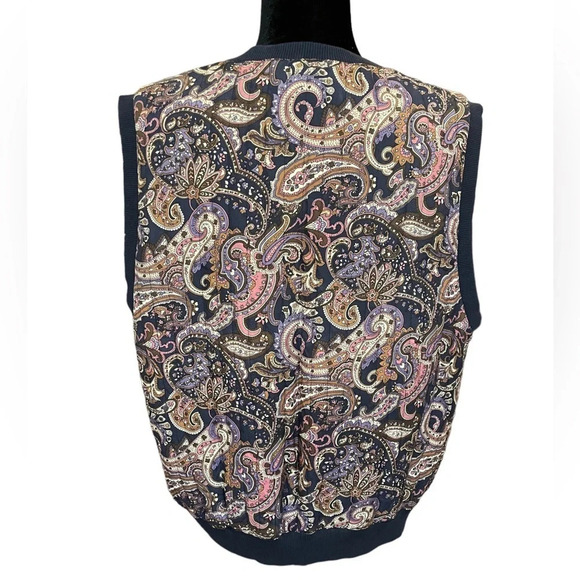 Vintage Orvis Paisley Printed Silk Vest XL - Picture 8 of 8